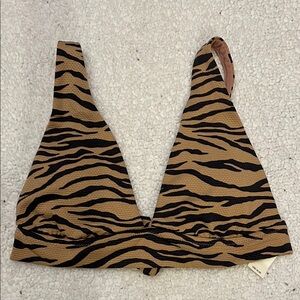 Aerie Zebra Stripe Bikini Top